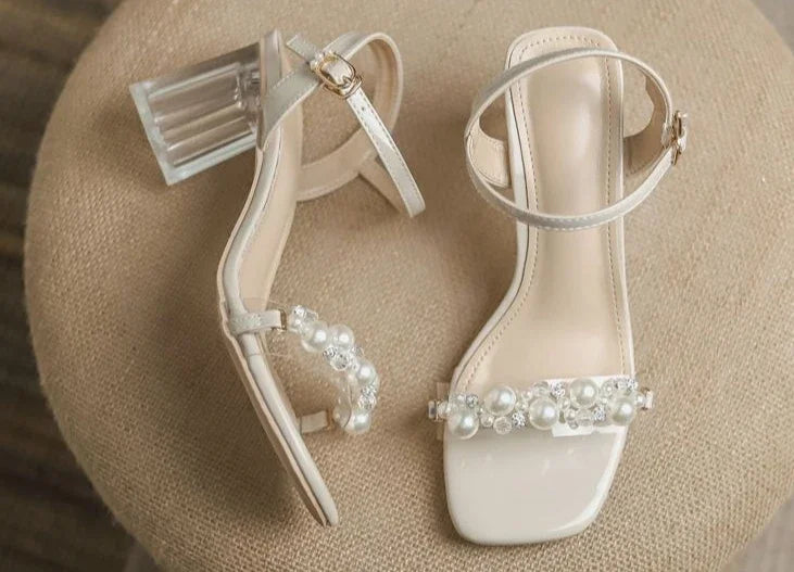 Transparent Thick Heel Ladies Shoes Summer 2025