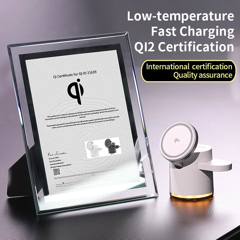 2025 New Qi2 Wireless Charger 3-in-1 Fast Charging