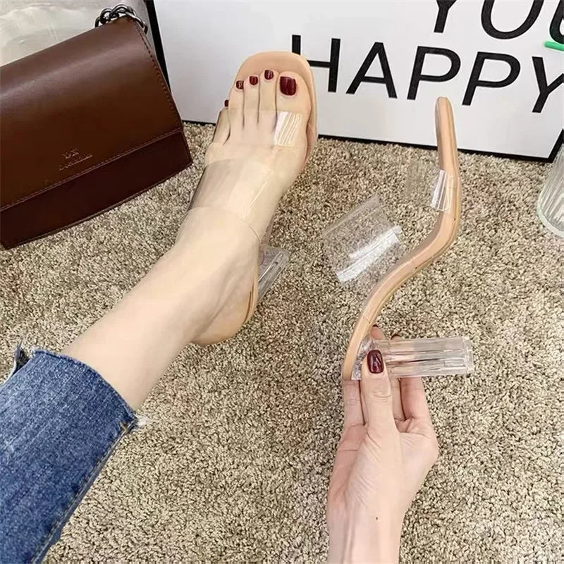 Summer Women Pumps Sandals PVC Jelly Slippers