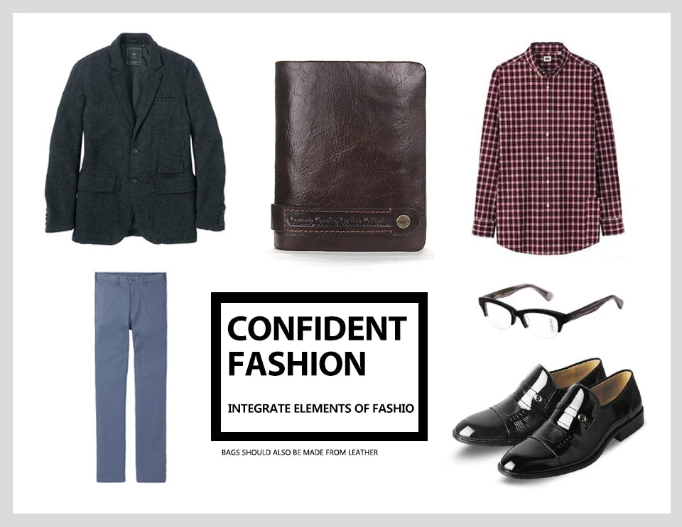 CONTACT'S 100% Genuine Leather RFID Men
