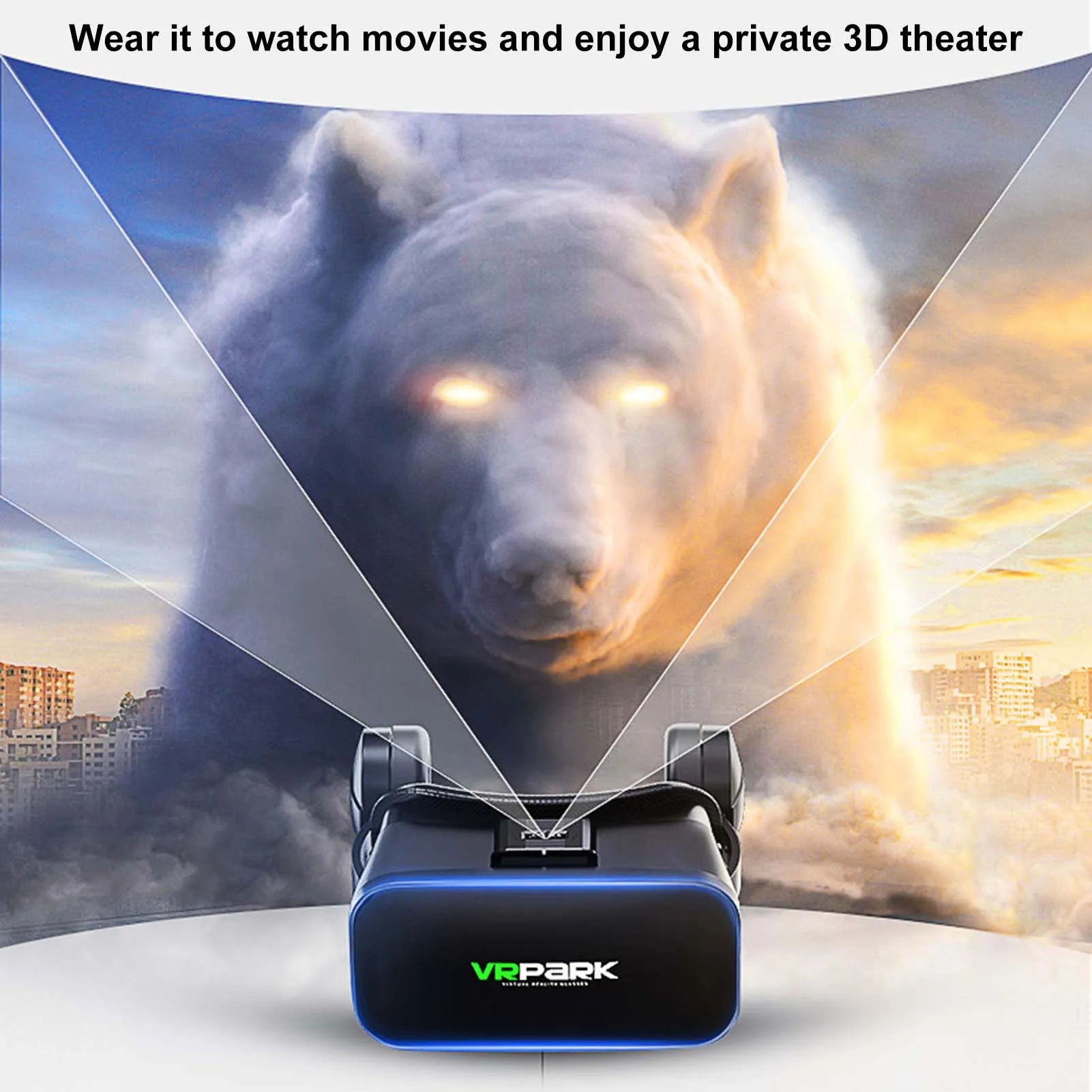 Adjustable VR Glasses HiFi Headset Immersive 3D