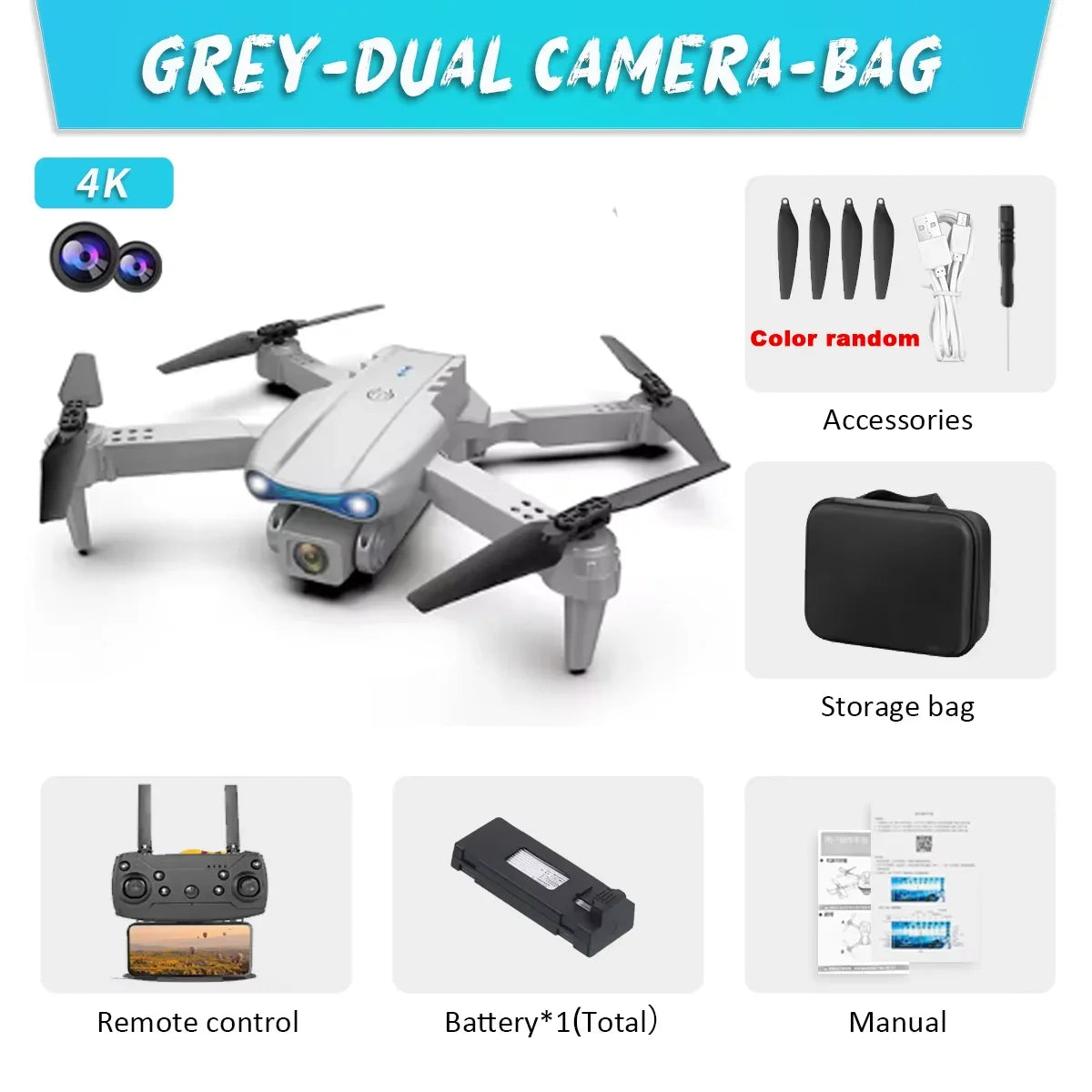 Professional HD E99Pro Drone 4k Dual WIFI fpv
