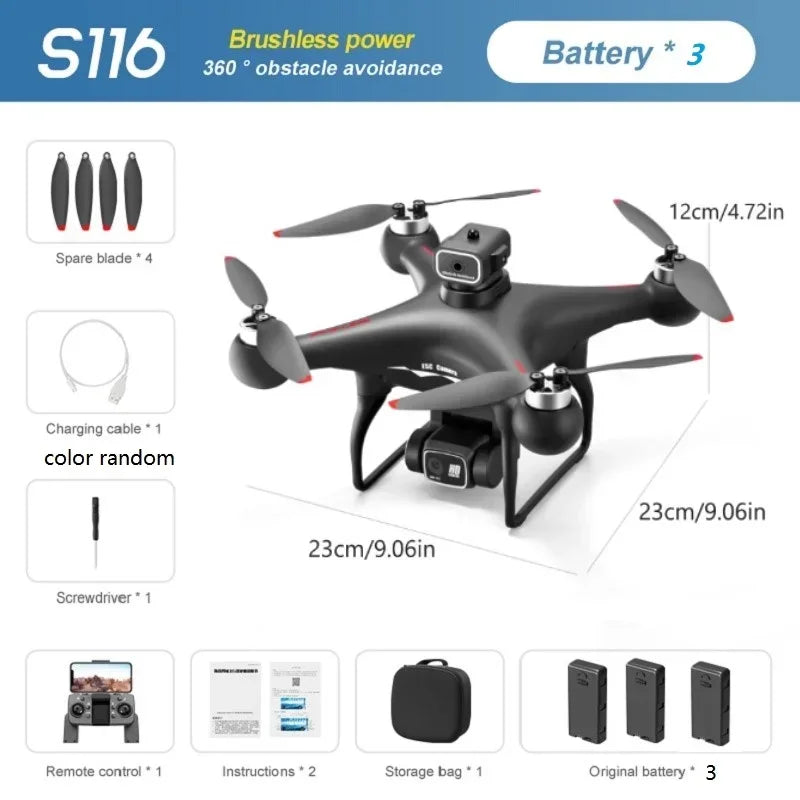 S116 MAX Drone Professional with 3 Batteries 8K