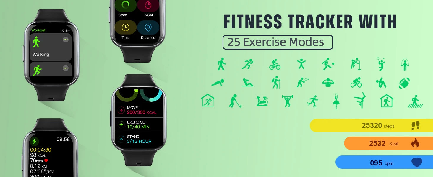 Nerunsa Smart Watch, 1.69" HD Touch Screen