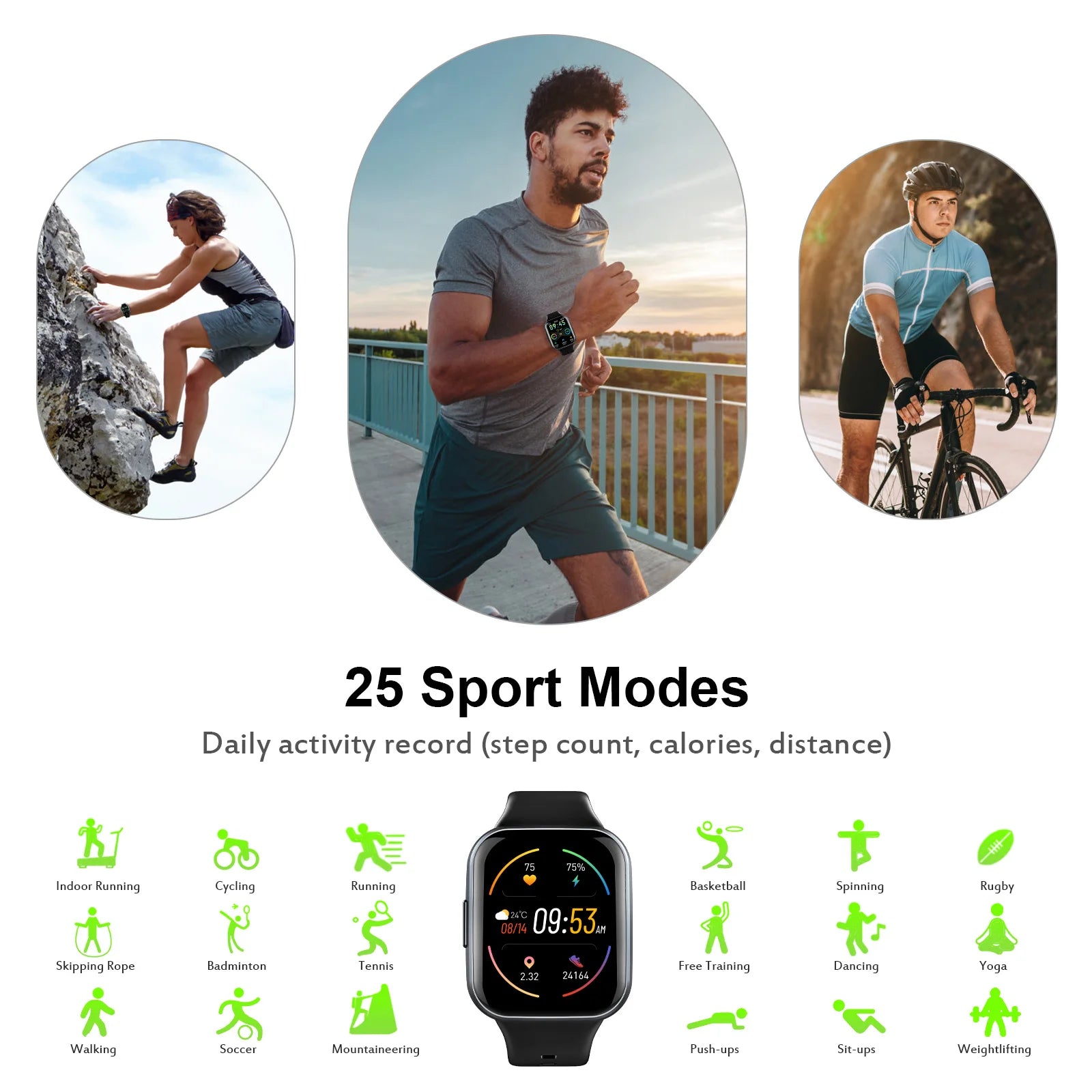 Nerunsa Smart Watch, 1.69" HD Touch Screen