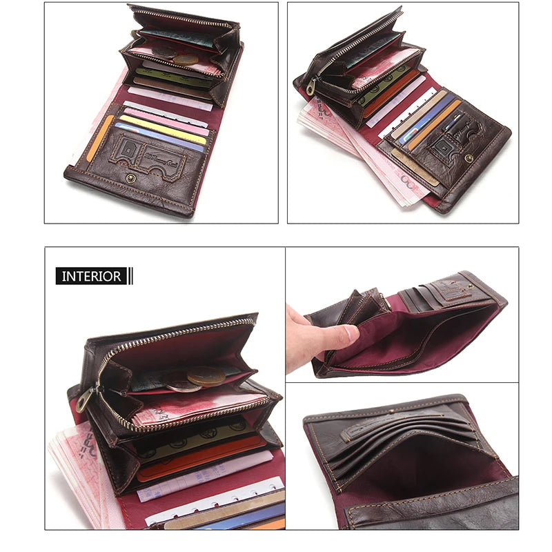 CONTACT'S 100% Genuine Leather RFID Men