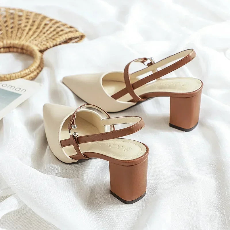 Shoes for Pumps Summer Elegant Chunky High