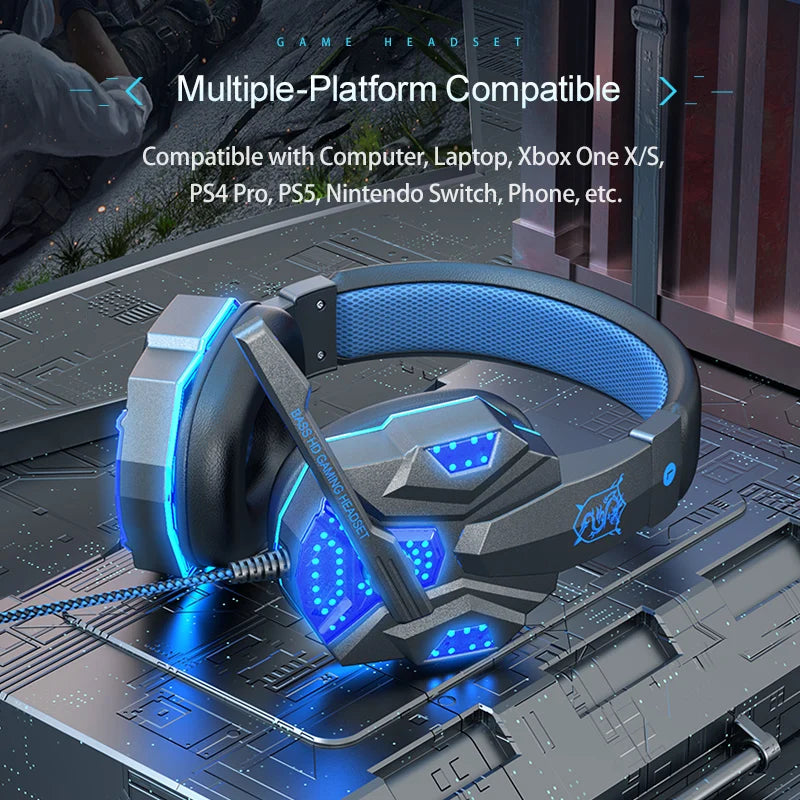 JBJW Esports Gaming Headphone LED Lighting HD