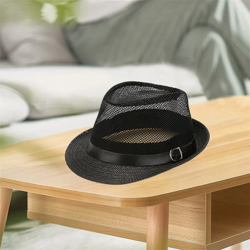 Men s Classic Straw Panama Hat with Wide Brim