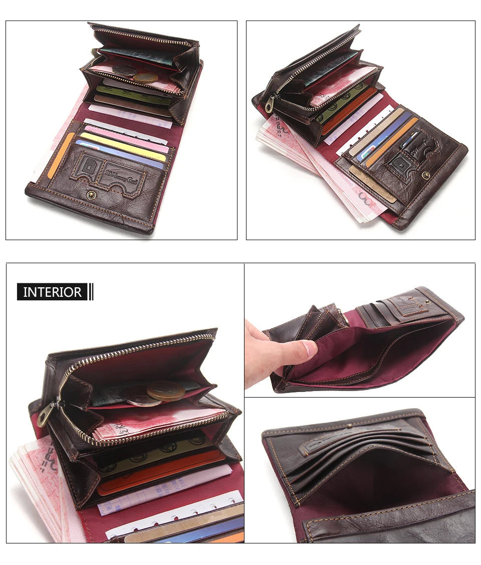 CONTACT'S 100% Genuine Leather RFID Men