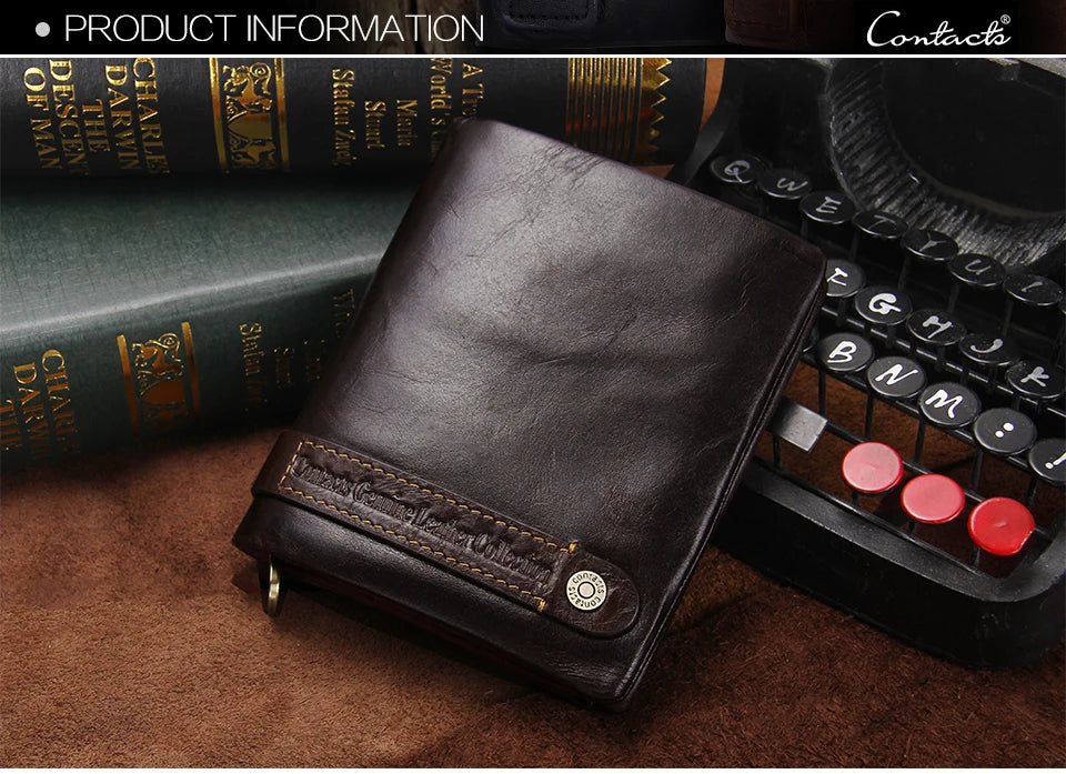 CONTACT'S 100% Genuine Leather RFID Men