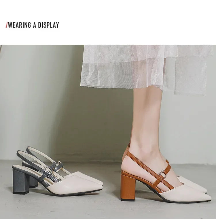 Shoes for Pumps Summer Elegant Chunky High
