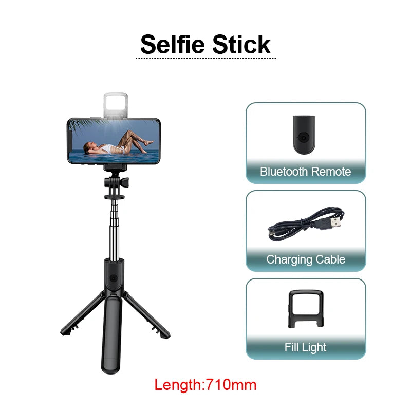 FANGTUOSI Wireless Bluetooth Selfie Stick Mobile