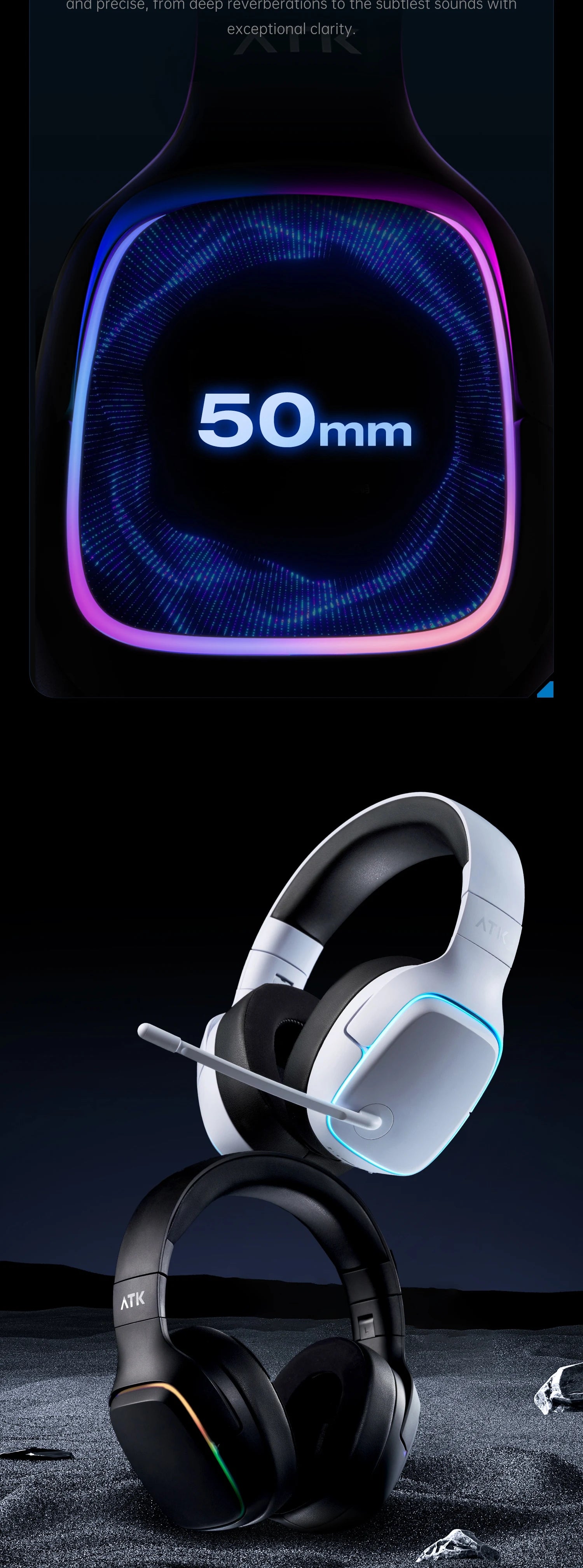 ATK M1 2.4G Wireless Gaming Headset with Mic