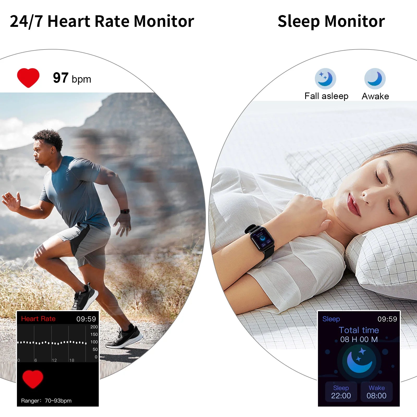 Nerunsa Smart Watch, 1.69" HD Touch Screen
