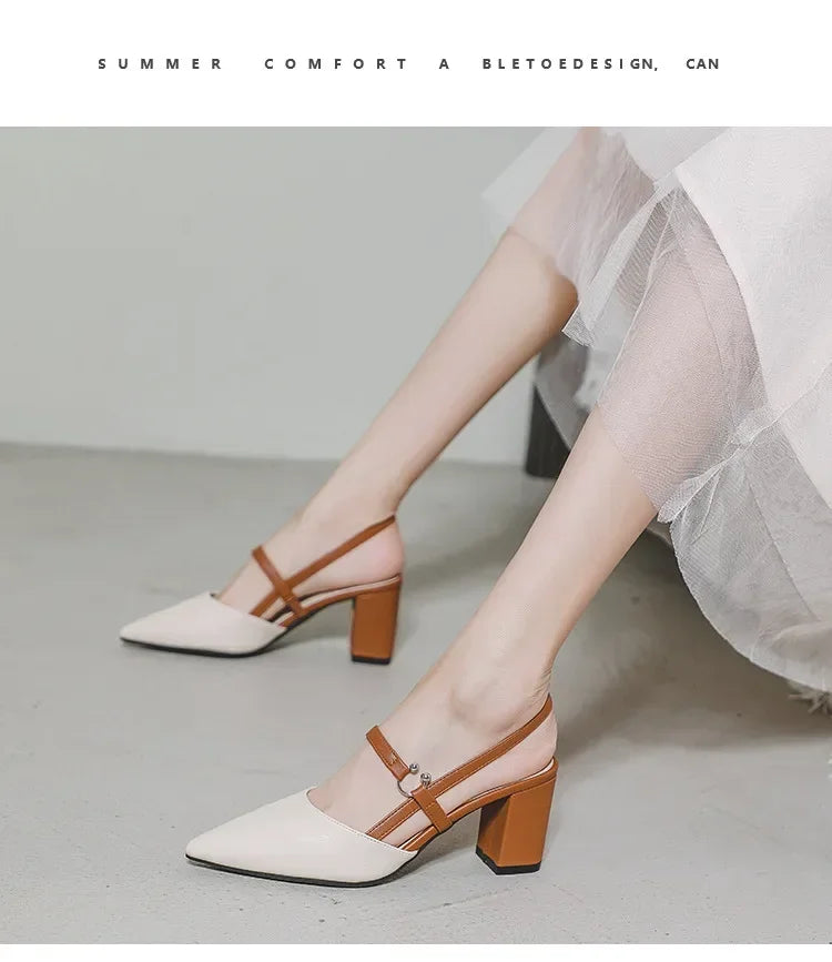 Shoes for Pumps Summer Elegant Chunky High