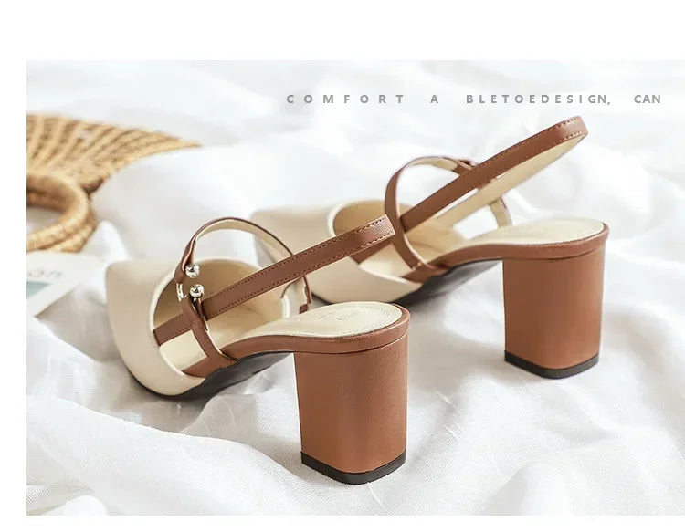 Shoes for Pumps Summer Elegant Chunky High