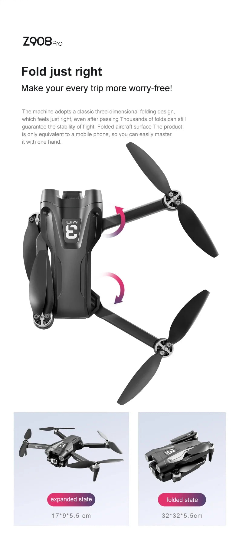GISAEV Z908 Pro Max Drone Professional 8K GPS