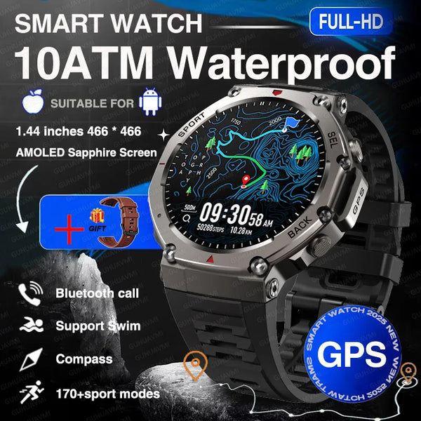 2025 New Military Bluetooth Call Smart Watch