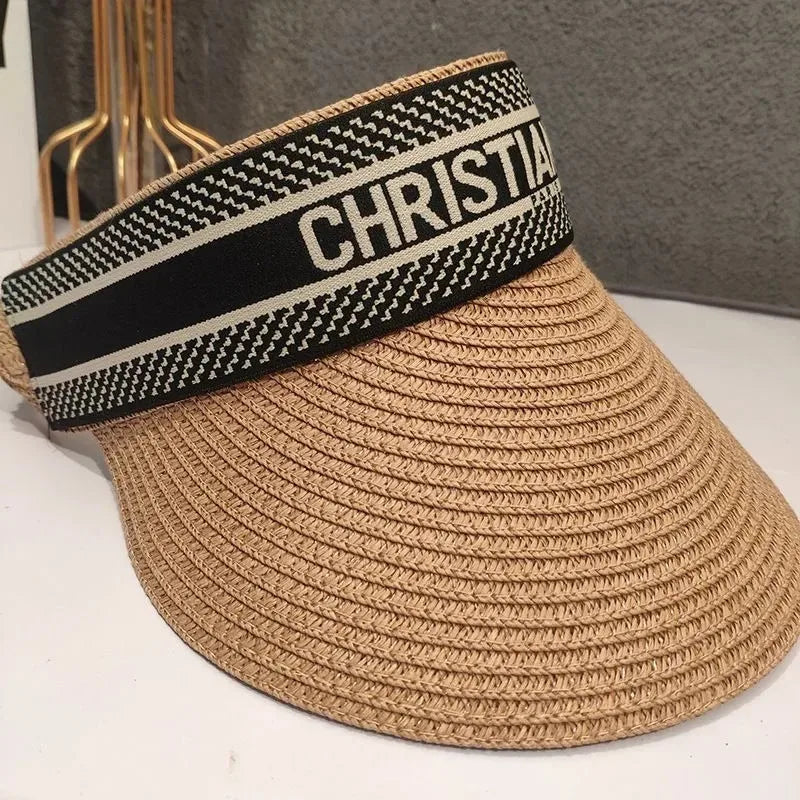 Fashion sun hat, straw hat, beach duckbill hat