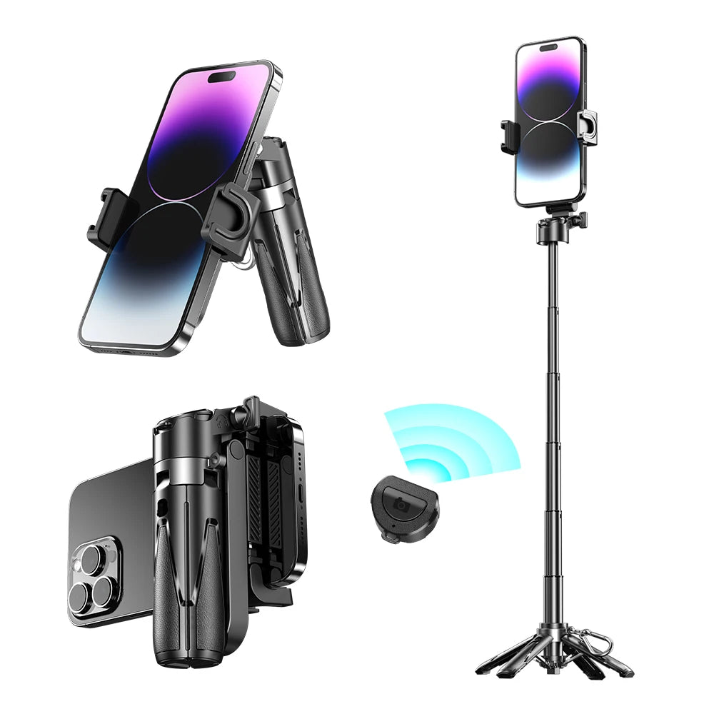 2025 New Handheld Selfie Stick Tripod Stand Foldable
