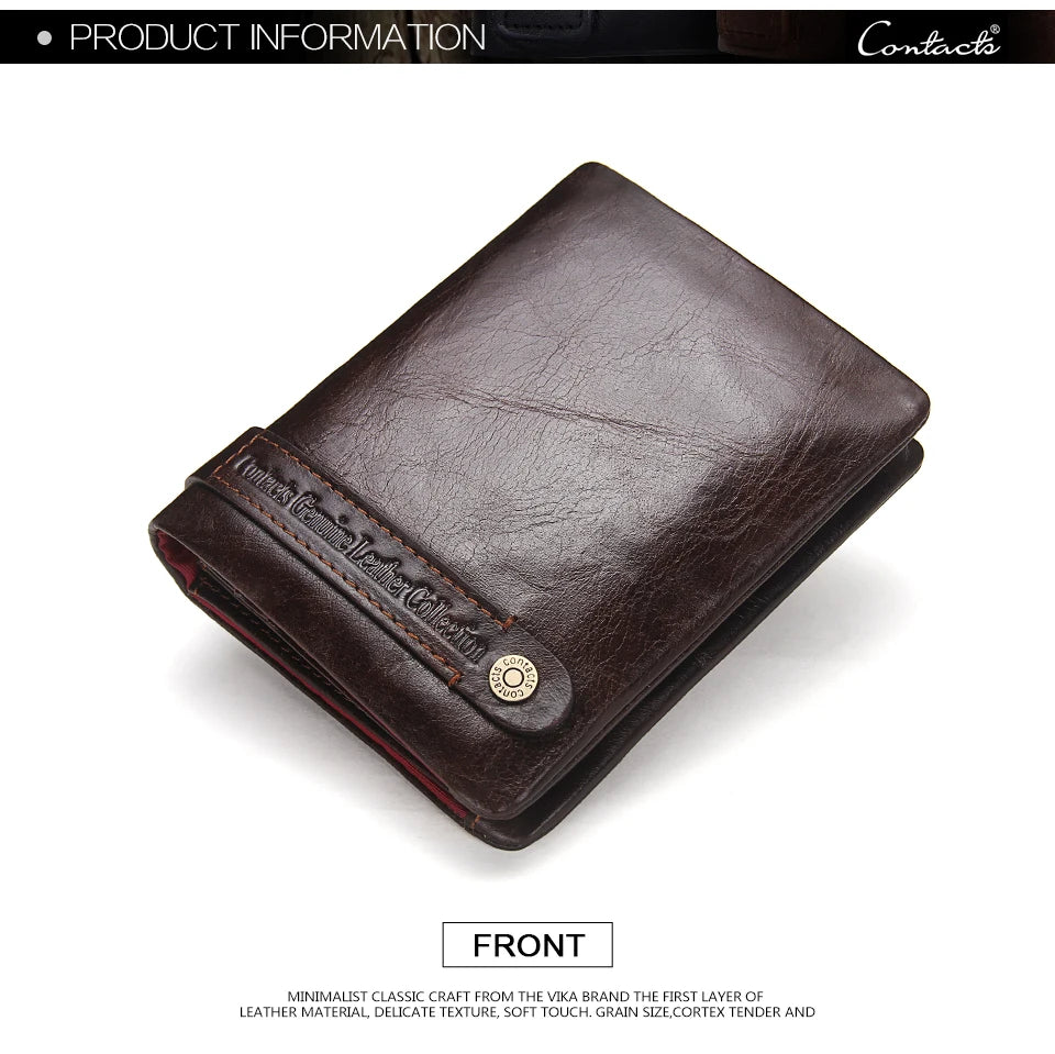 CONTACT'S 100% Genuine Leather RFID Men