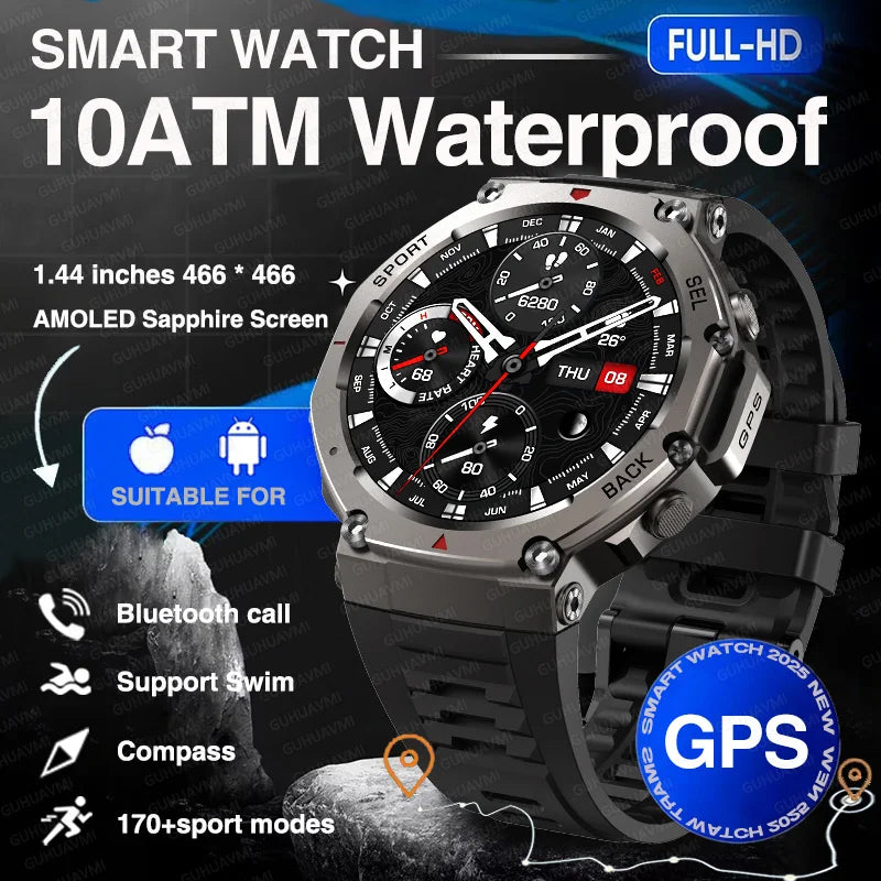 2025 New Military Bluetooth Call Smart Watch