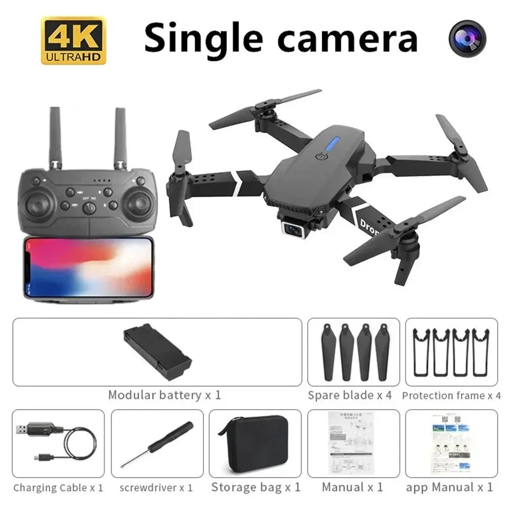 Professional Drone E88 4K Wide-Angle HD 1080P