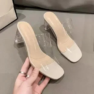 Summer Women Pumps Sandals PVC Jelly Slippers