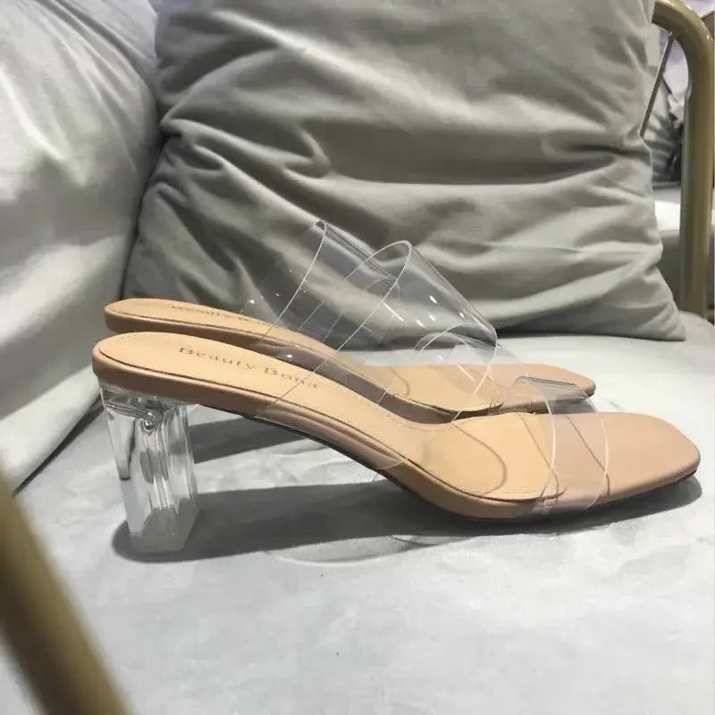 Summer Women Pumps Sandals PVC Jelly Slippers