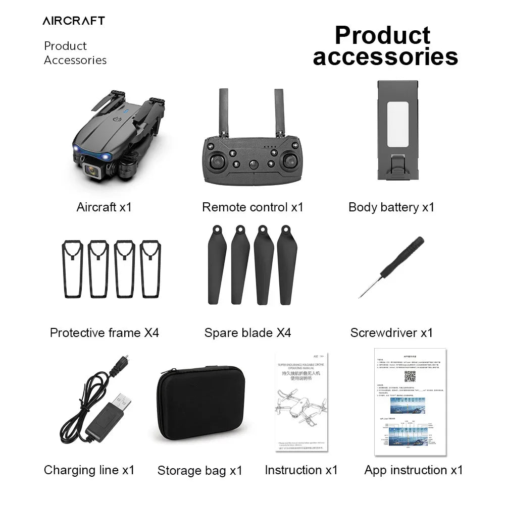 Professional HD E99Pro Drone 4k Dual WIFI fpv