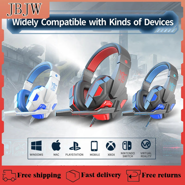 JBJW Esports Gaming Headphone LED Lighting HD