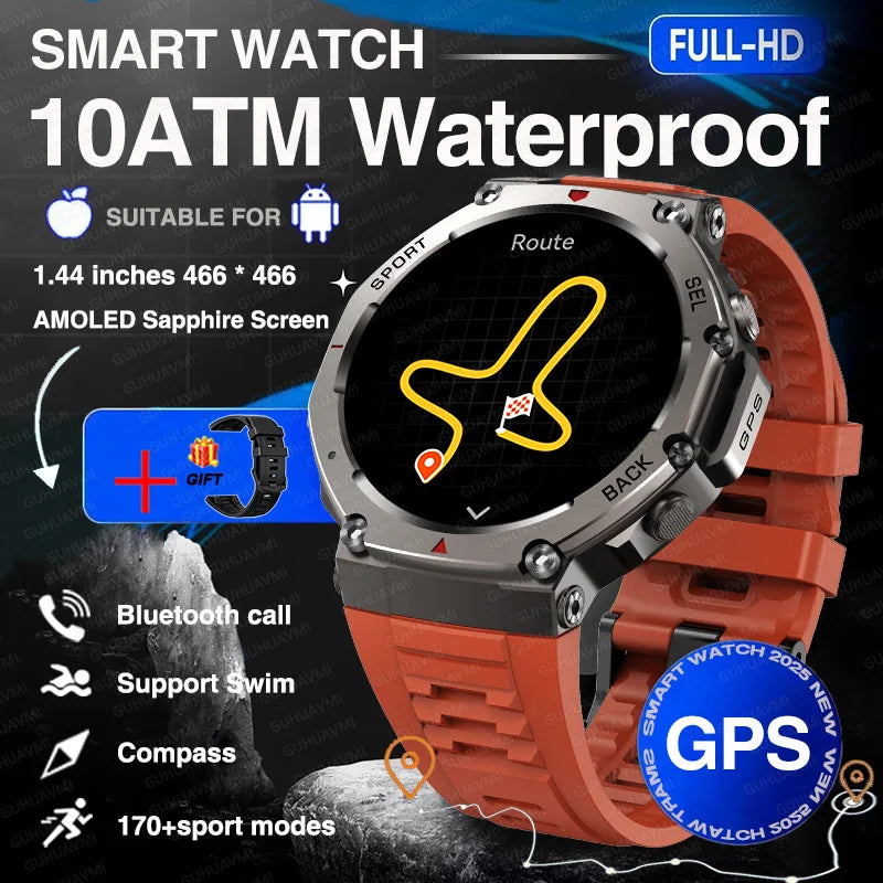 2025 New Military Bluetooth Call Smart Watch