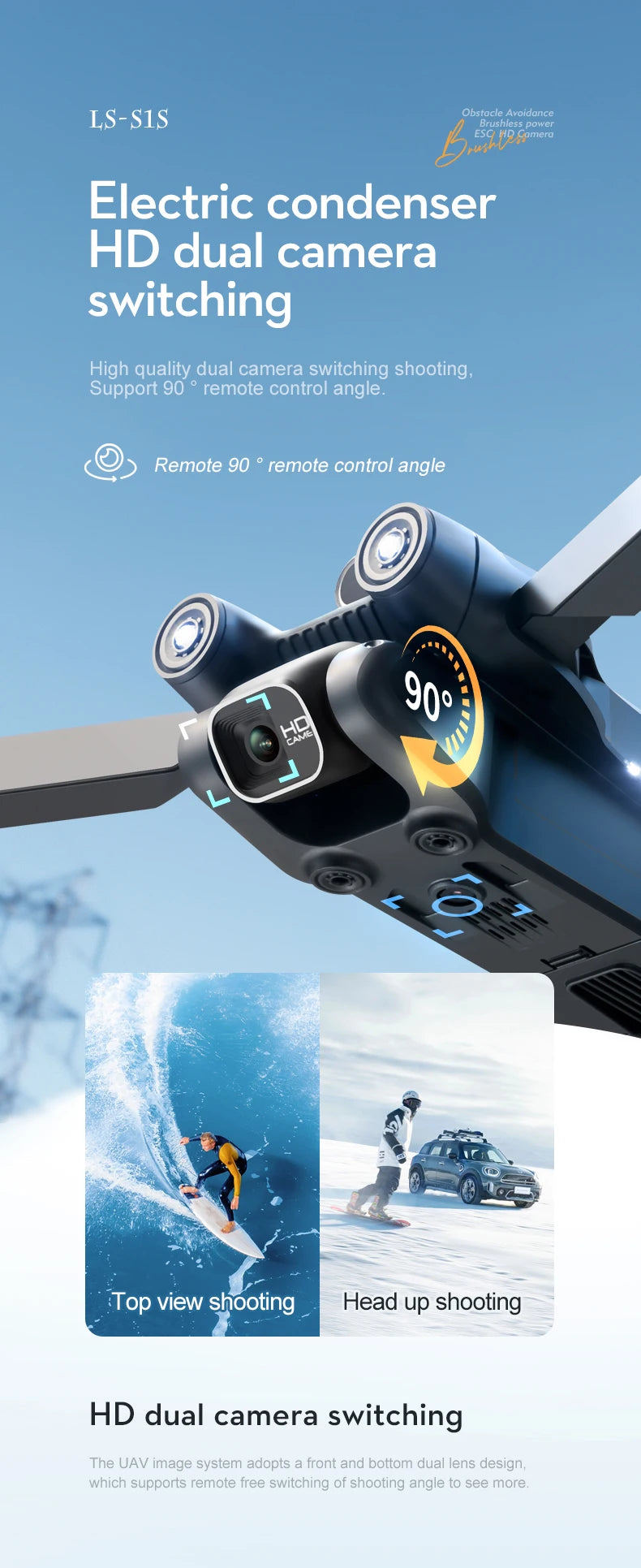 New S1S Mini Drone Profesional 8K HD Camera