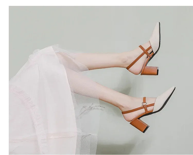 Shoes for Pumps Summer Elegant Chunky High