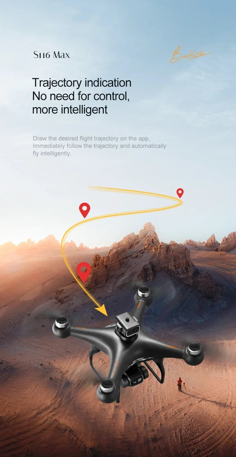 S116 MAX Drone Professional with 3 Batteries 8K
