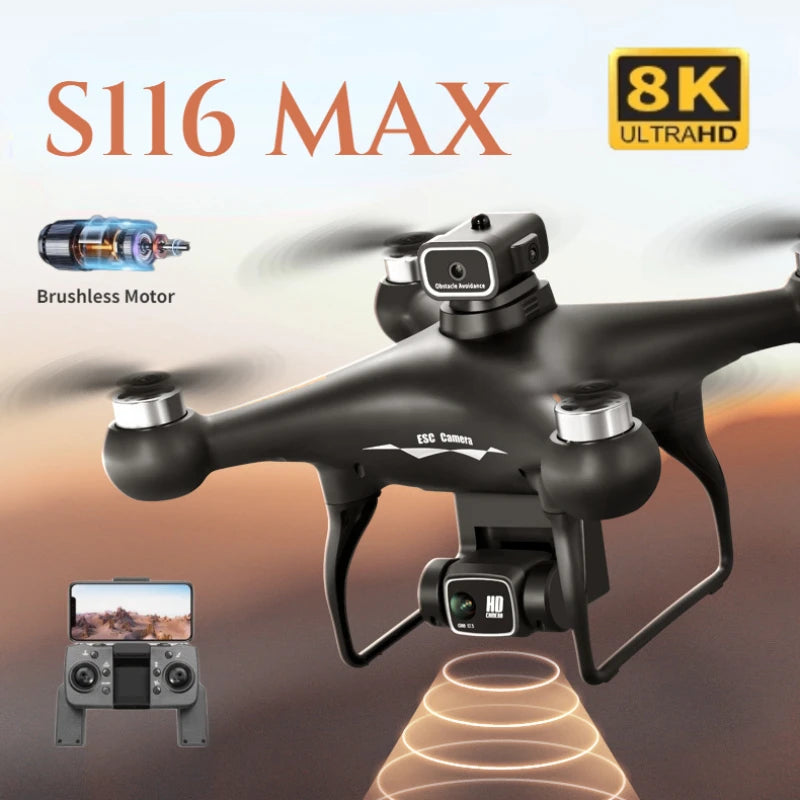 S116 MAX Drone Professional with 3 Batteries 8K
