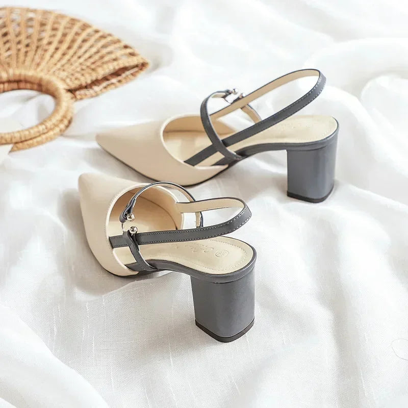 Shoes for Pumps Summer Elegant Chunky High