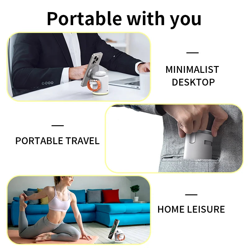 2025 New Qi2 Wireless Charger 3-in-1 Fast Charging