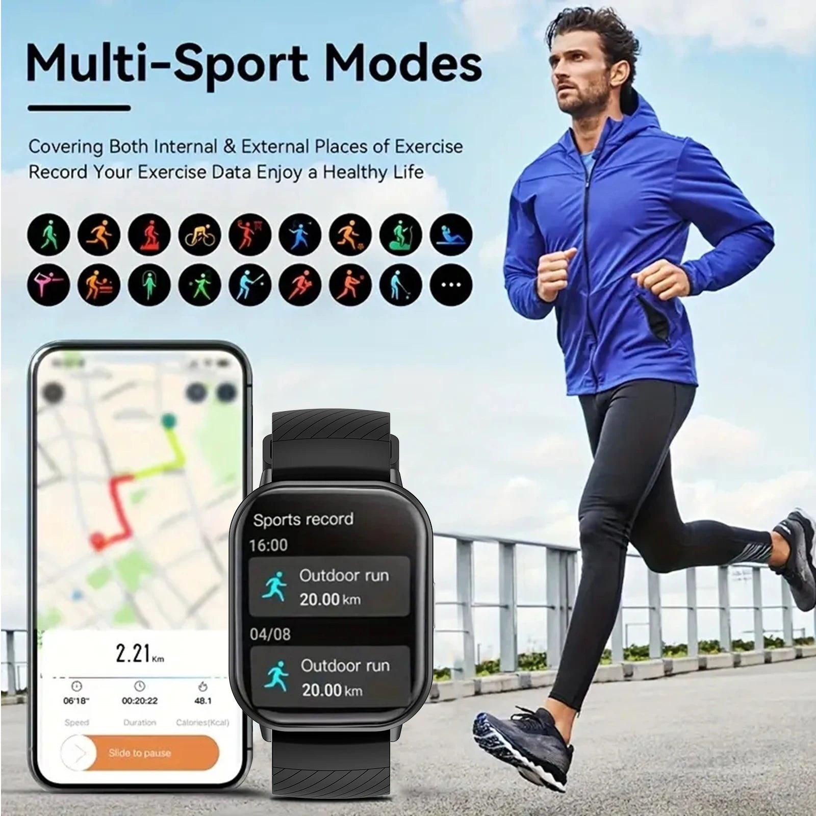 Smart watch, wireless calling/dial, multi-Sport