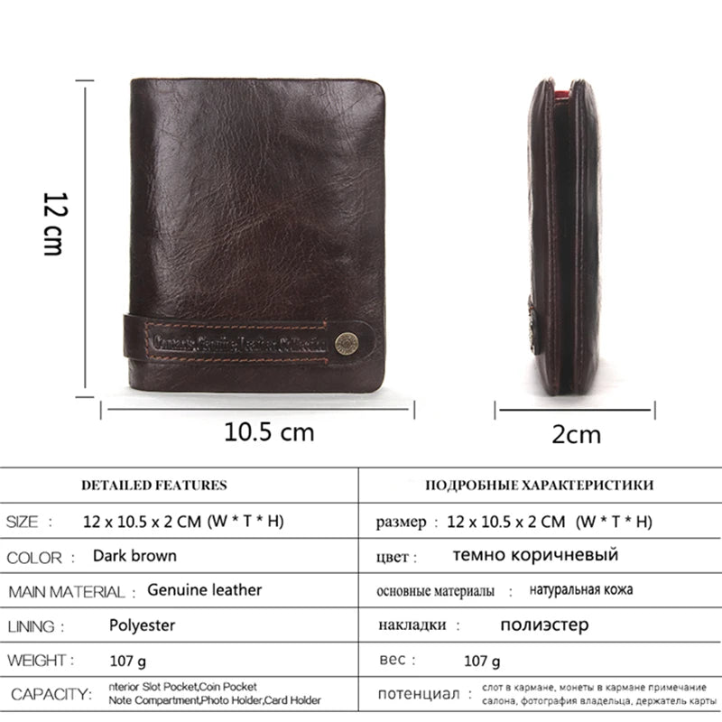CONTACT'S 100% Genuine Leather RFID Men