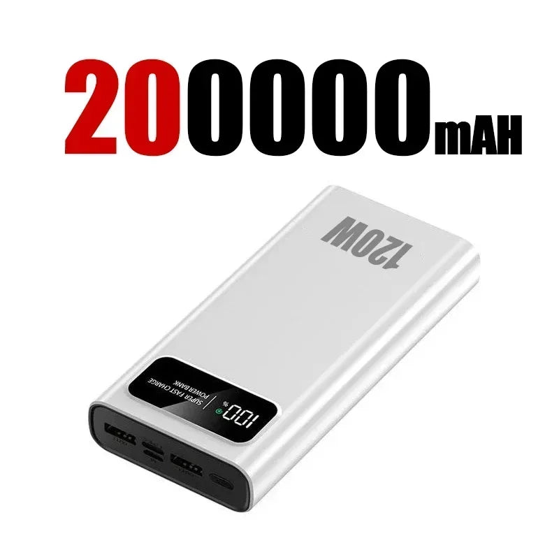 200000mAh Portable Power Bank External Battery