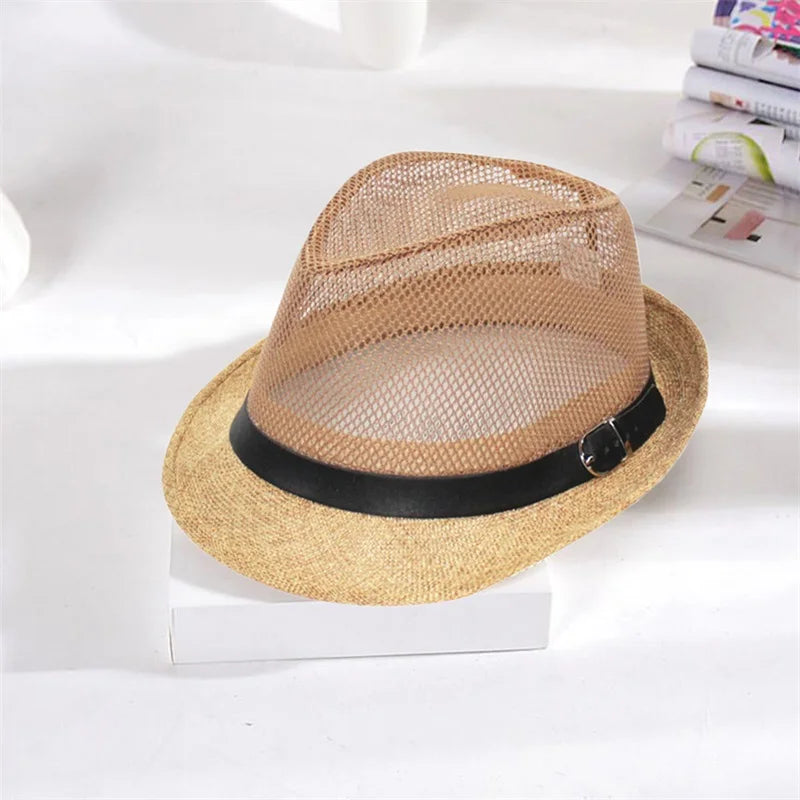 Men s Classic Straw Panama Hat with Wide Brim