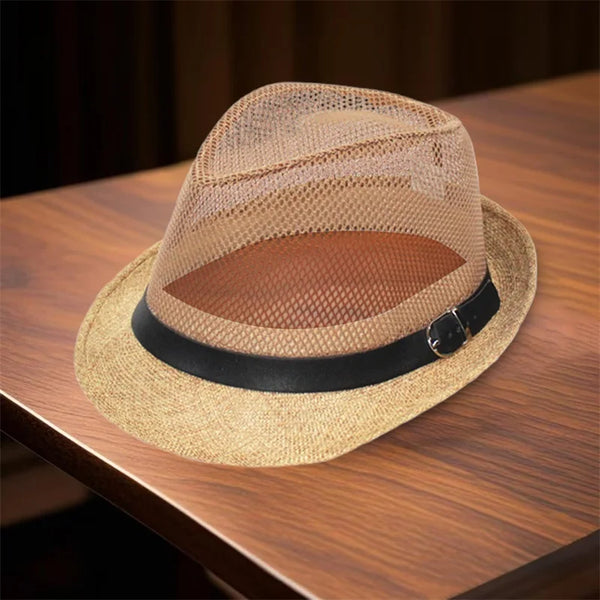 Men s Classic Straw Panama Hat with Wide Brim