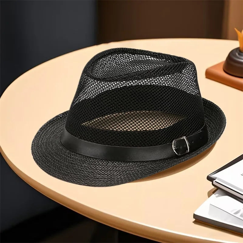 Men s Classic Straw Panama Hat with Wide Brim