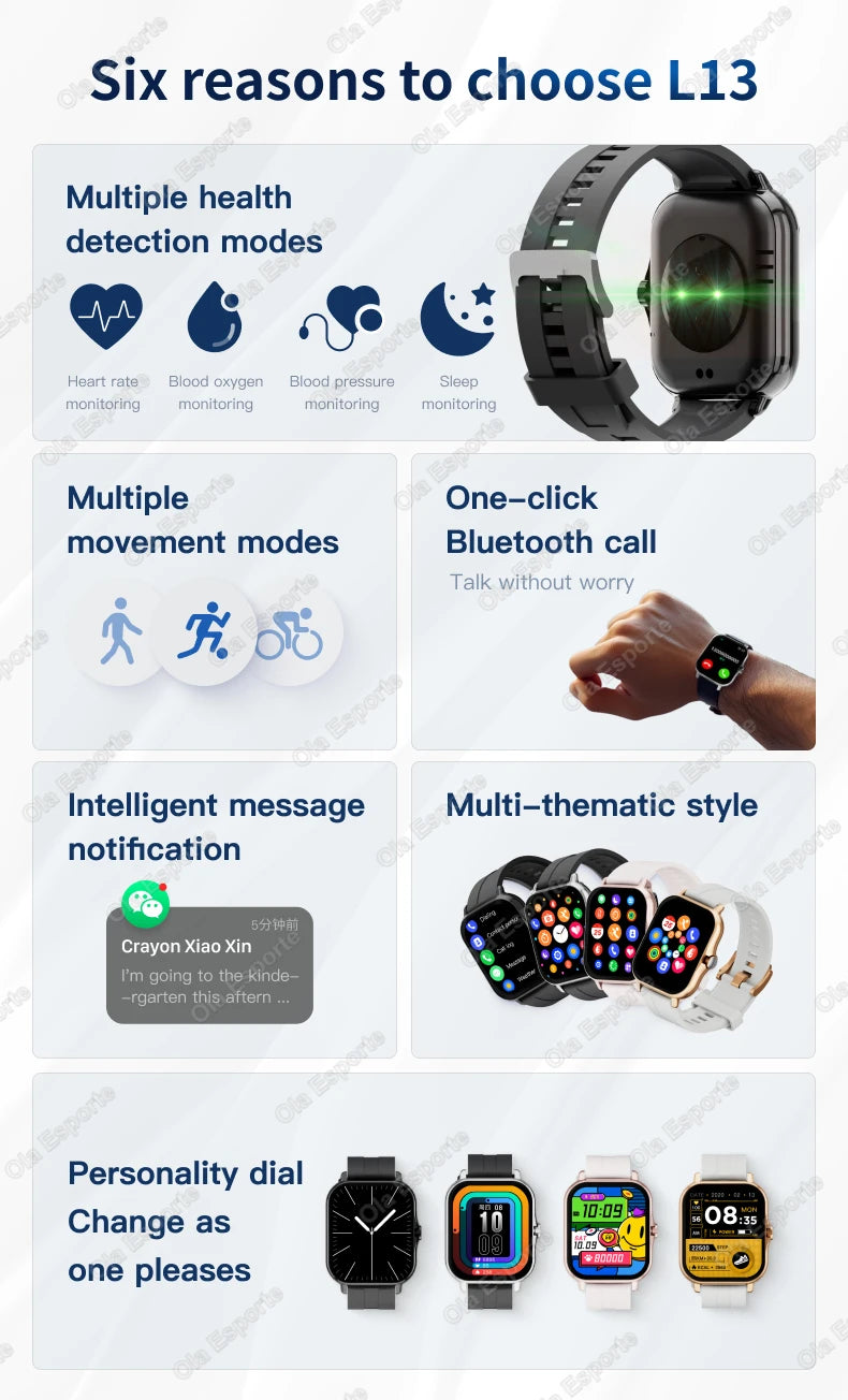 1.83'' Waterproof Smart Watch with Message