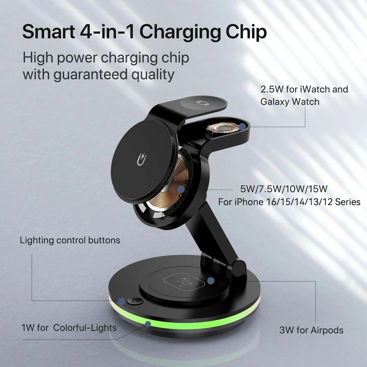4 in 1 Wireless Charging Station For iPhone 16