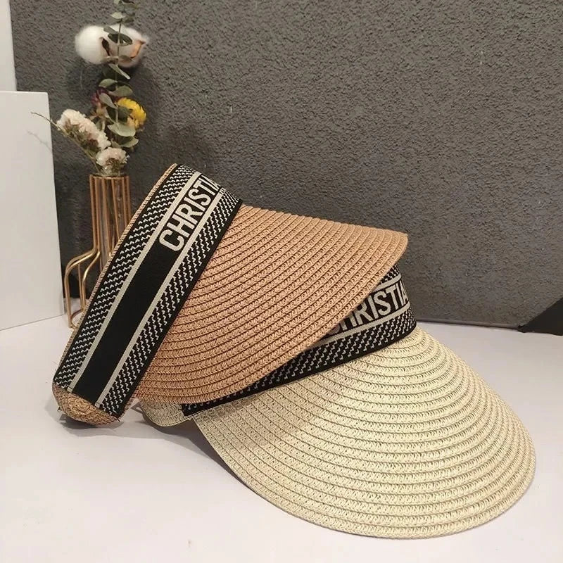 Fashion sun hat, straw hat, beach duckbill hat