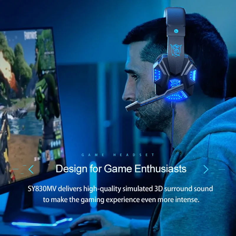 JBJW Esports Gaming Headphone LED Lighting HD
