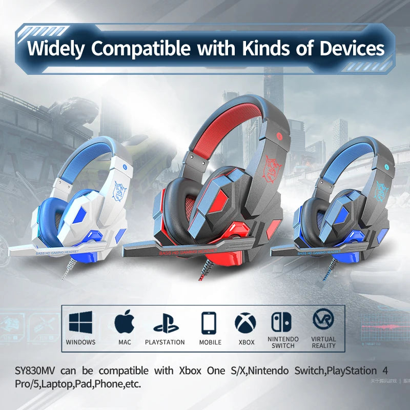 JBJW Esports Gaming Headphone LED Lighting HD